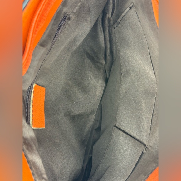 Adorable Ruffled Tote In A Pretty Pumpkin Hue - Picture 9 of 10